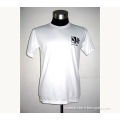 Cool dry 100%polyester white printed basic short sleeve t-shirt
